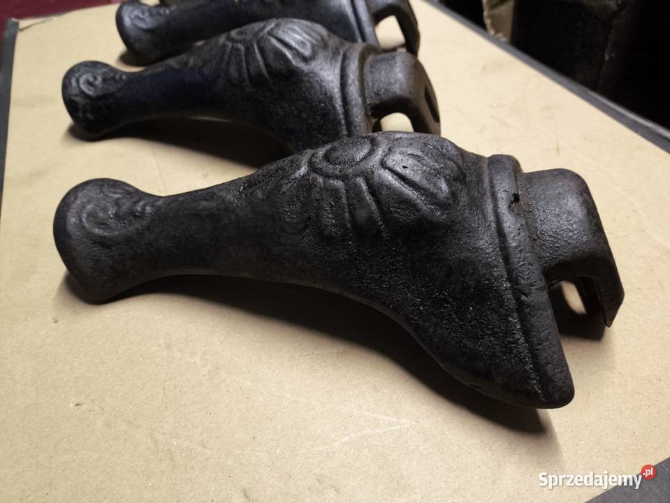 Nogi 4 sztuki żeliwne piecyk koza wanna art deco podkarpackie Lutoryż