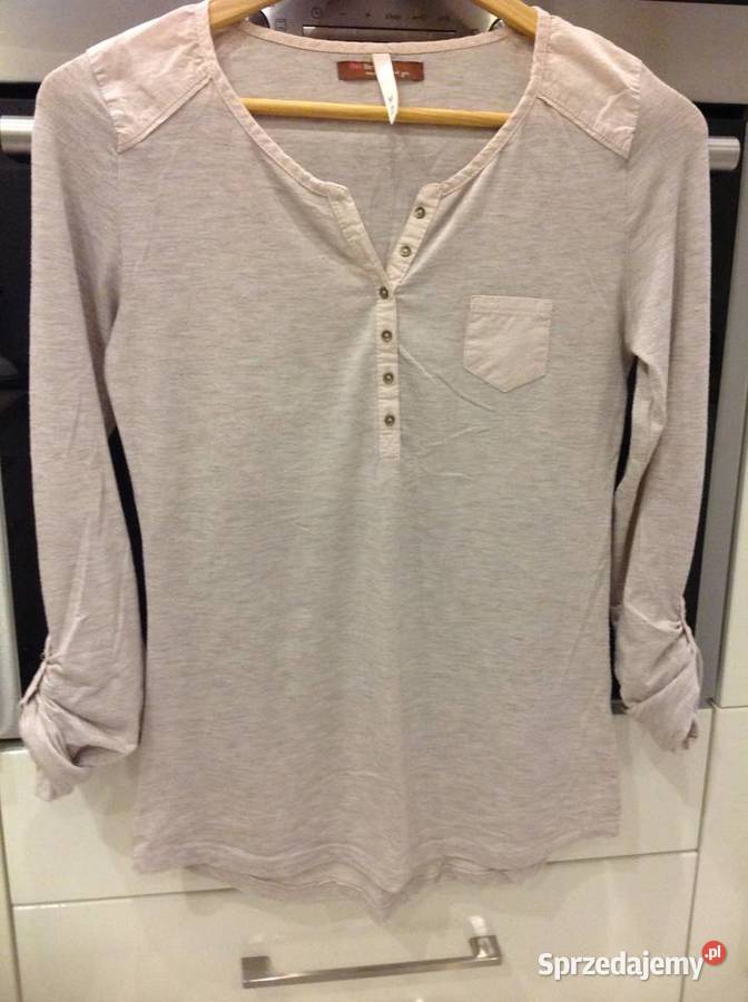 Bluzka Dzianinowa Damska BERSHKA SM długi rękaw Bluzki i koszule Moda i Styl Nowa Sól