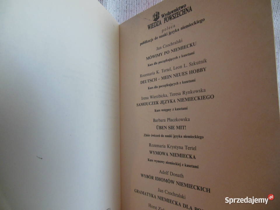 Wzory listów niemieckich Zofia Kwapisz Kielce sprzedam