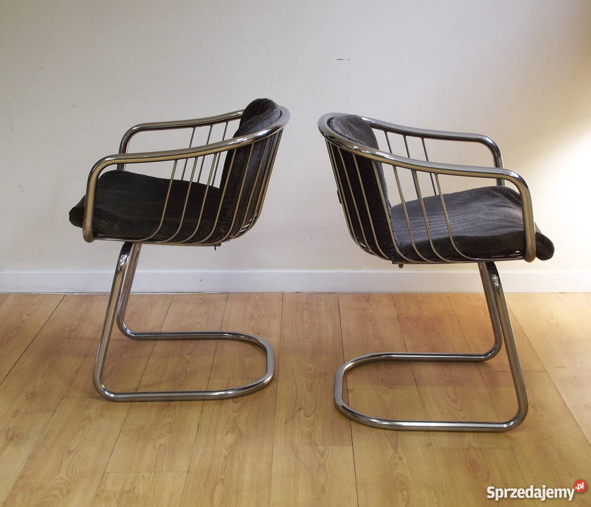 Krzesła chromowane w stylu Bauhaus lata 70te 4 Warszawa