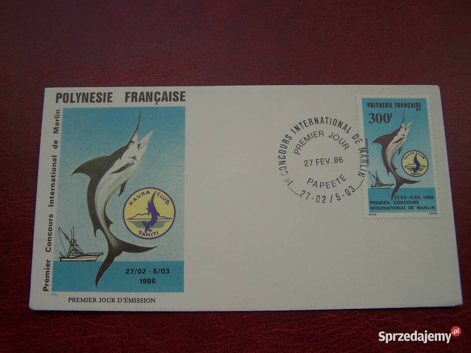 Polinezja Francuska FDC Fauna Ryby Filatelistyka śląskie Tychy sprzedam