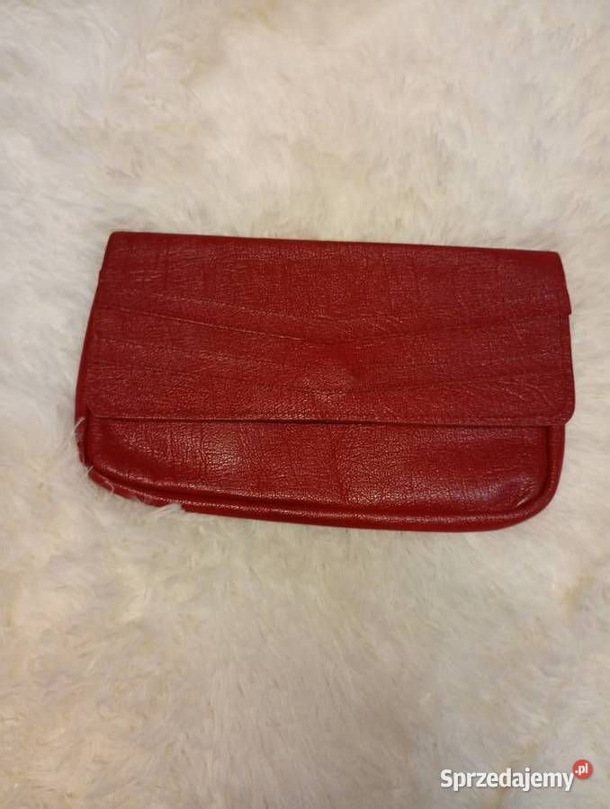 Leather czerwona torebka skórzana do ręki małopolskie Kraków