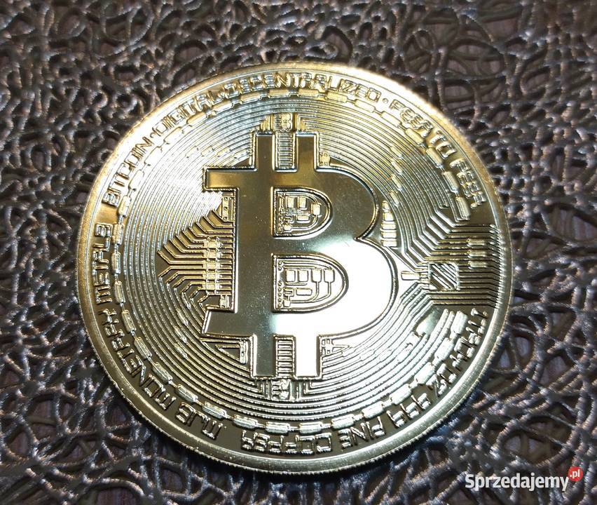 Bitcoin moneta pamiątkowa pozłacana mazowieckie Wołomin