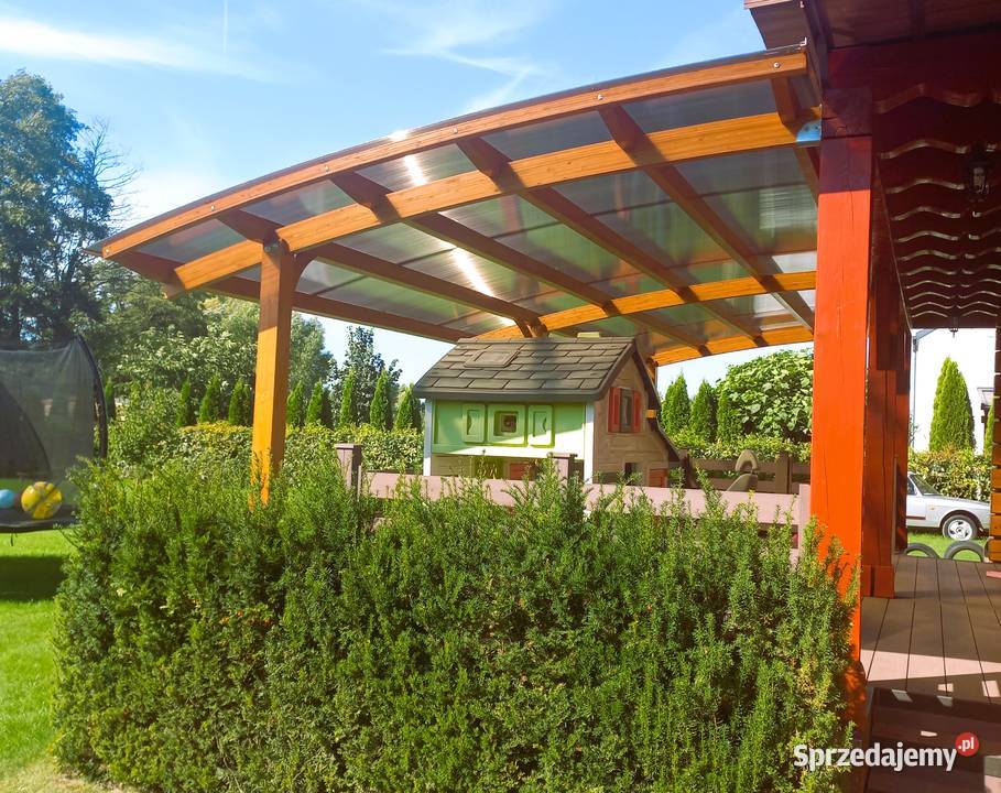 Zadaszenie tarasu drewno BSH poliwęglan Murowana Goślina sprzedam