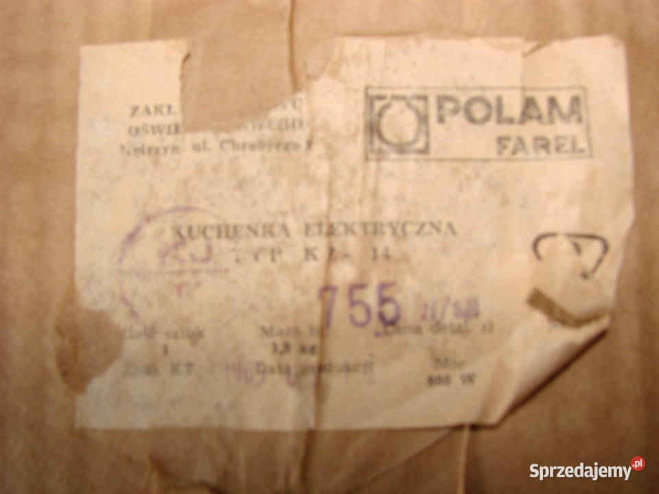 KZ14 kuchenka elektryczna Polam Farel Pruszcz Gdański