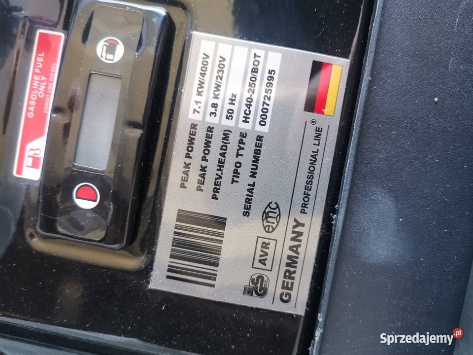 Agregat prądotwórczy Wallkurh W6580RH8 400V230V
