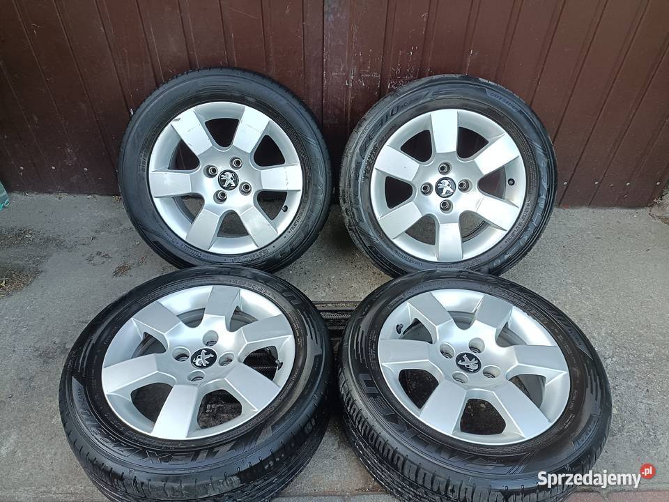 Komplet kół Peugeot 16 4x108 alufelgi opony mazowieckie sprzedam
