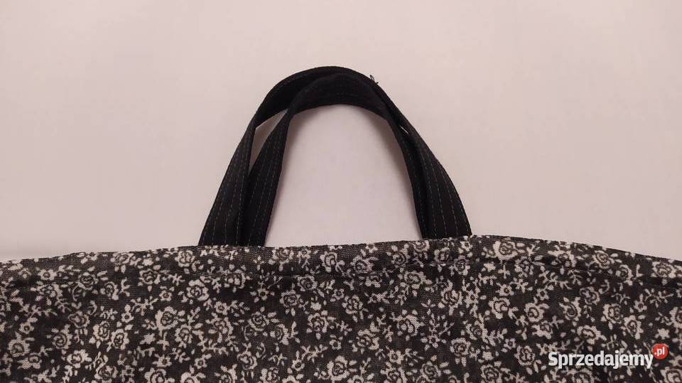 Torba na zakupy KWIATUSZKI 3 sztuki czarny sprzedam