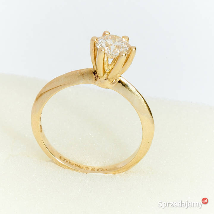 TIFFANYCo Pierścionek złoty 14K brylant 075ct Warszawa