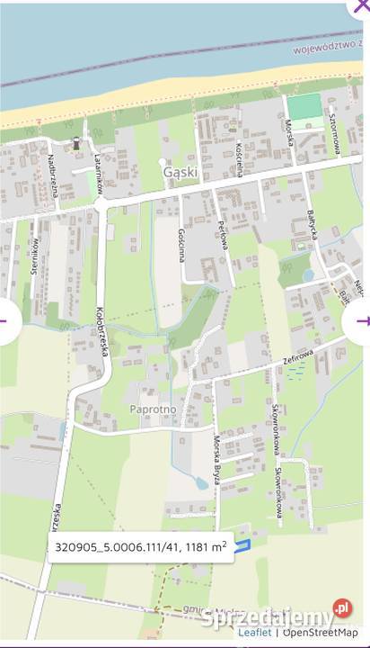 Działka z pozwoleniem na budowę morzem GĄSKI Sprzedaż Gąski