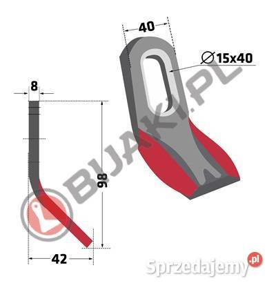 Nóż Y SMA56 do kosiarek bijakowych Orsi SMA Chmielniki