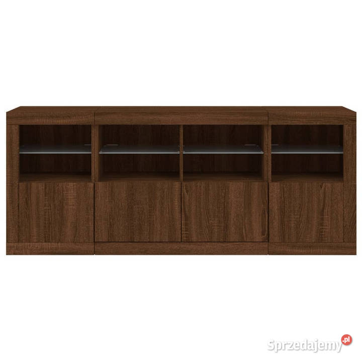 Szafka z oświetleniem LED brązowy dąb 163x37x67 Warszawa