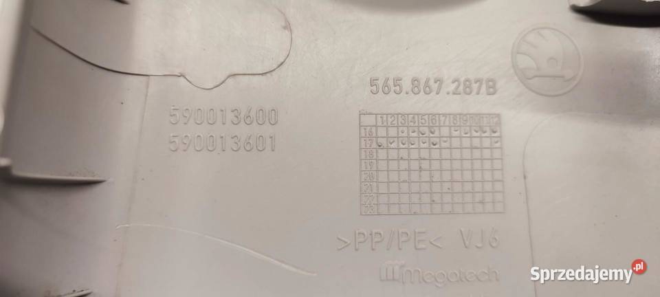 SKODA KODIAQ OSŁONA SŁUPKA LEWA 565867287B sprzedam