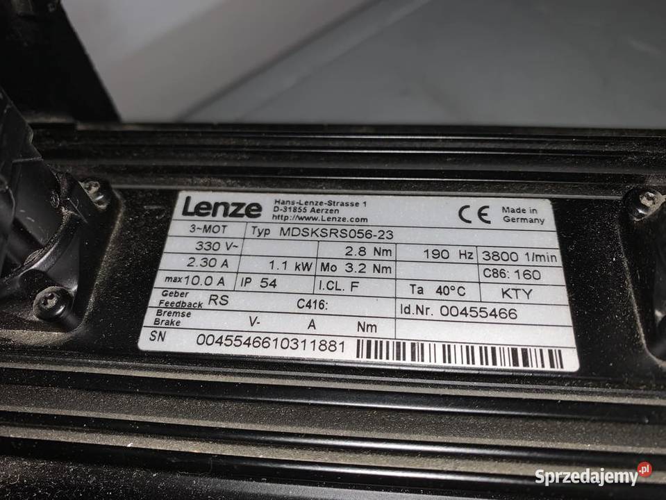 Lenze MDSKSRS05623 Serwomotor 11kW Gear GST042S Warszawa