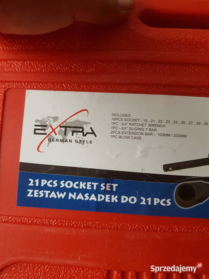 KLUCZE NASADOWE 21EL 34 DUŻE NASADKI udarowe Ręczne Głogowa sprzedam