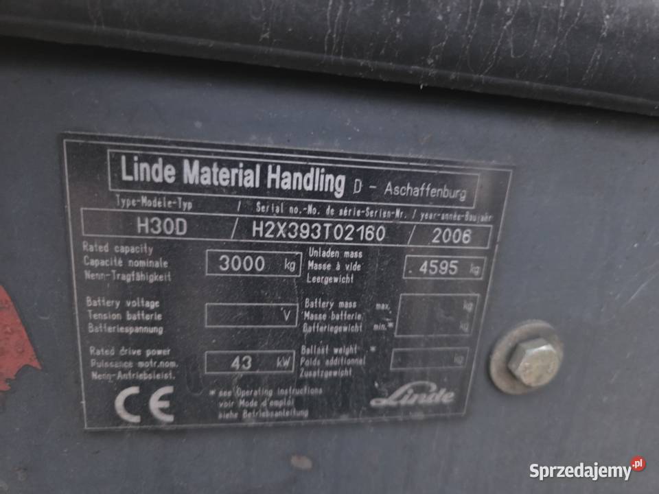 Wózek widłowy Linde H30 Lwówek sprzedam