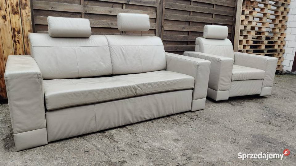 Komplet skórzany Meblomak kanapa z funkcją Warszawa