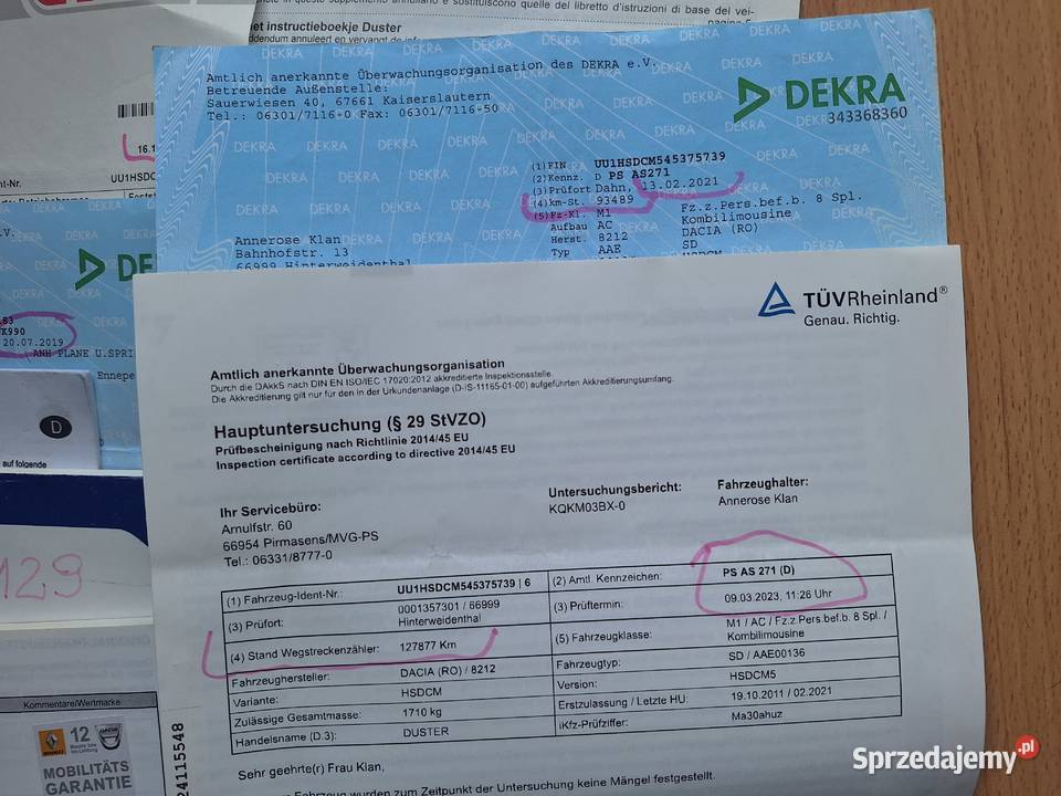 Dacia Duster 16 105 Bezwyp Serwis 1 Własci Klima Duster śląskie Wanaty