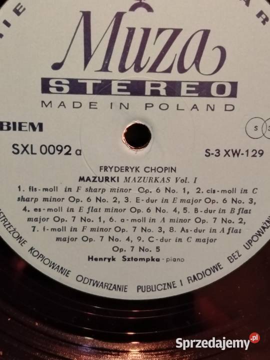Fryderyk Chopin Mazurki Ryszard Bakst Vol I 1 płyta dolnośląskie Wałbrzych