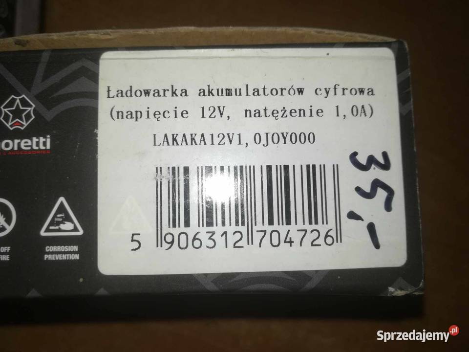 Akumulator AGM Moretti 12V 4Ah MTX7ABS Ładowarka