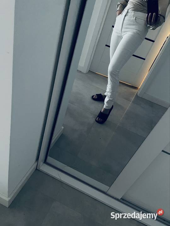 Białe spodnie jeansy 100cotton Rzeszów