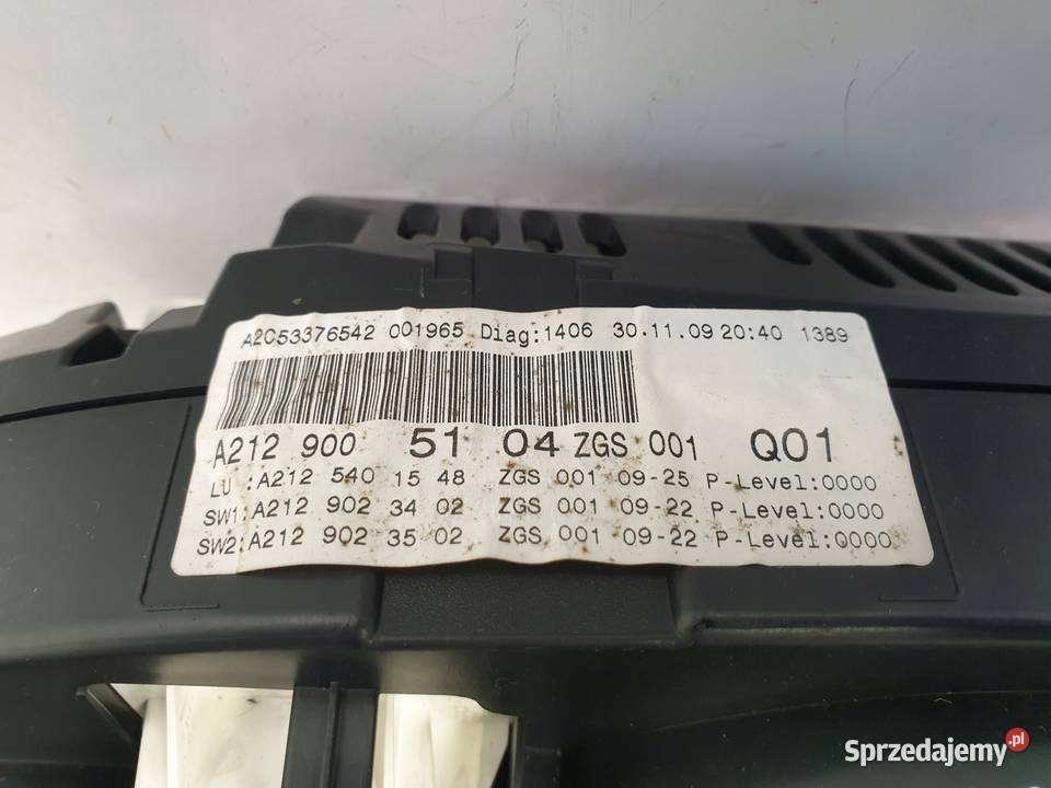 Mercedes C207 A207 W207 30 V6 CDI LICZNIK ZEGARY osobowe Liczniki i zegary lubelskie Rudka