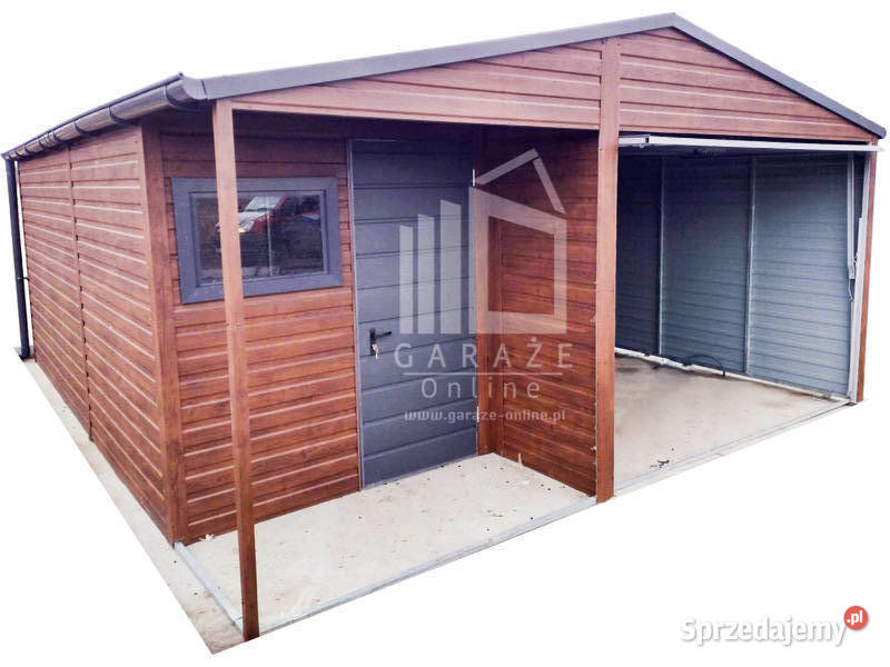 GARAŻ BLASZANY 5m x 6m dwuspadowy Brama drzwi Tarnów sprzedam