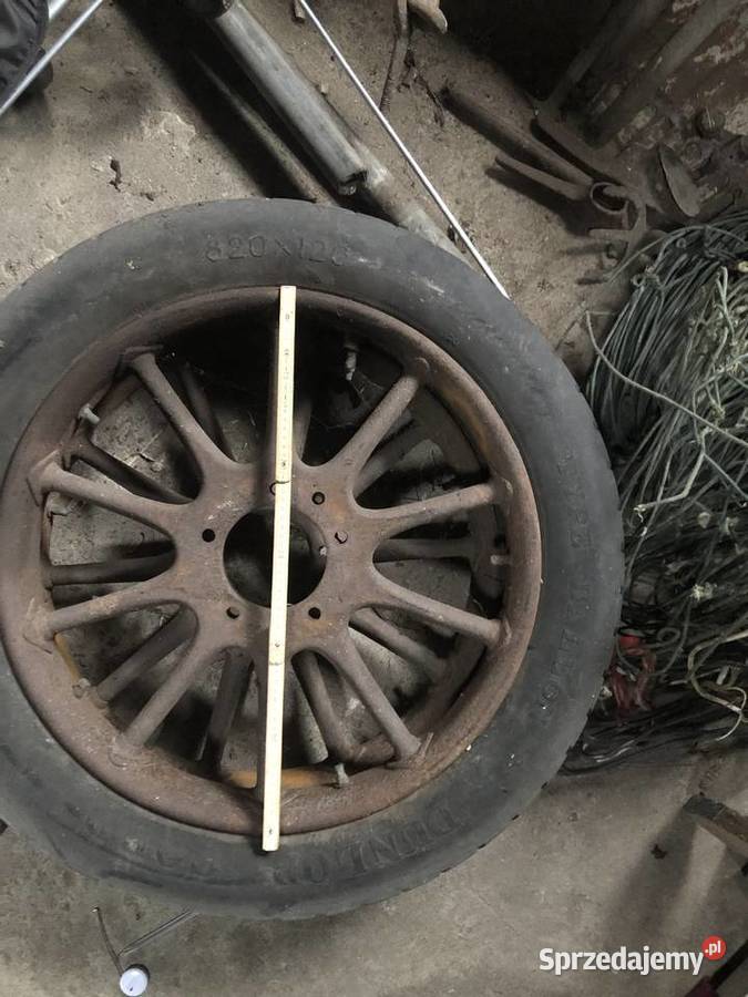 Zabytkowe felgi Kronprinz i opony Dunlop Opole