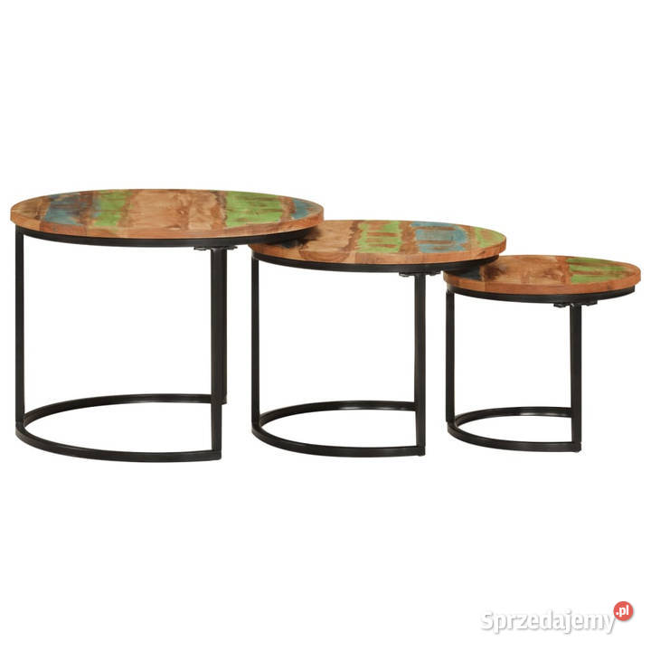 Stoliki wsuwane pod siebie 3 lite drewno z Warszawa