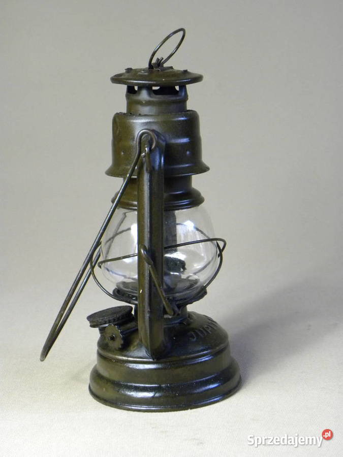 Polska lampa naftowa Jupiter 0 zielon lakier Legnica