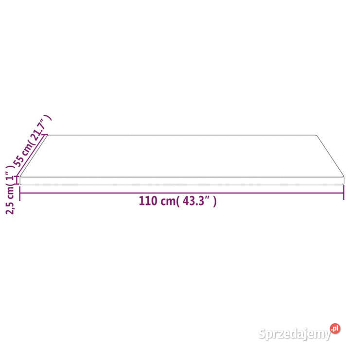 Blat stołu 110x55x25 lite drewno sosnowe