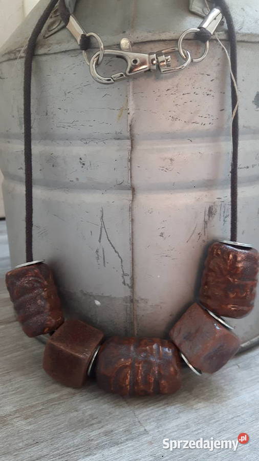 Naszyjnik ceramiczny ręcznie wykonany Naszyjniki Otwock