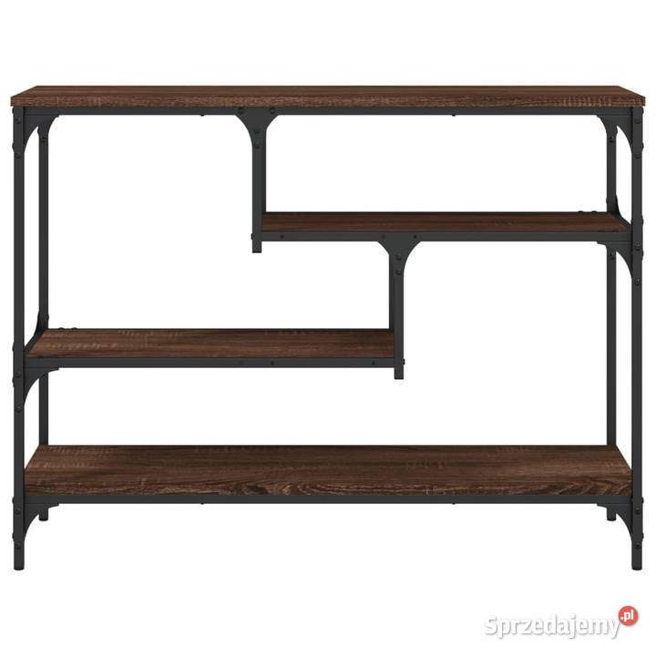 Stolik konsolowy brązowy dąb 100x30x75 WM838917 Warszawa