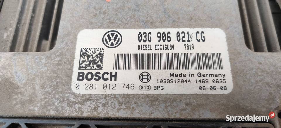 VOLKSWAGEN CADDY 2006 STEROWNIK SILNIKA KOMPUTER osobowe Gliwice