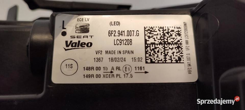 SEAT ARONA 2024 LAMPA LEWY PRZÓD ANGLIK Lampy przednie sprzedam