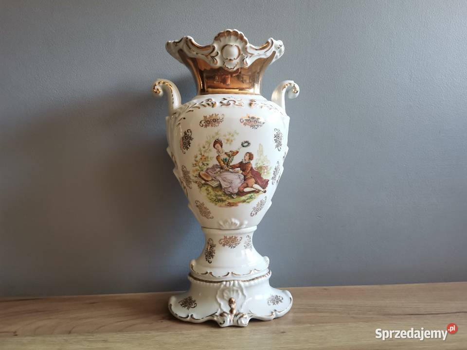 Stary duży unikatowy wazon porcelana Janina Katowice