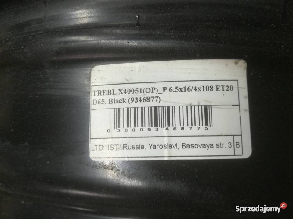 Felga Trebl TR9432 65 x 16 4x108 ET 20 4 sprzedam