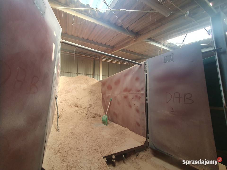 fabryka pelletu magazyny pełna infrastruktura Sugajno