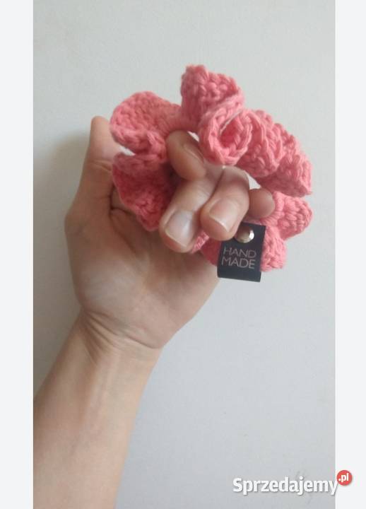 Scrunchie ręcznie robiona na szydełku gumka Białystok