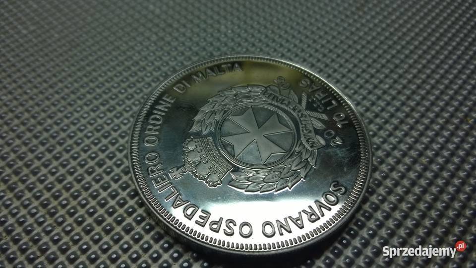 MONETA Zakon Maltański 10 lir 2005 Papież Jan Warszawa