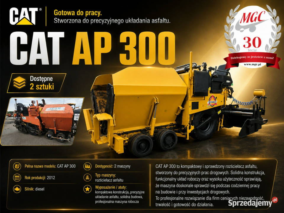 rozściełacz do asfaltu Cat AP300 CAT 300 2012 śląskie
