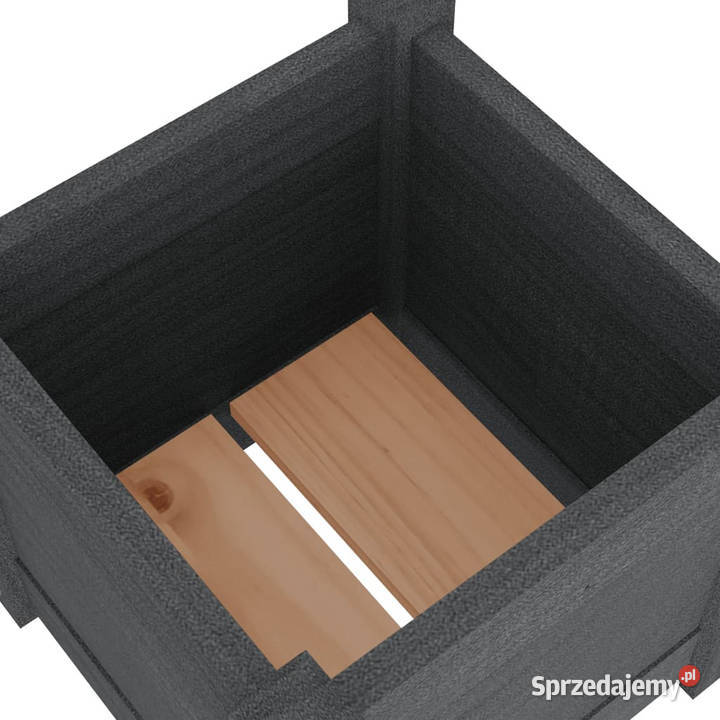 Donice ogrodowe 2 szare 31x31x31 sosnowe