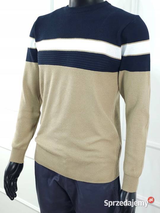 Sweter meski w paski M XL Poznań