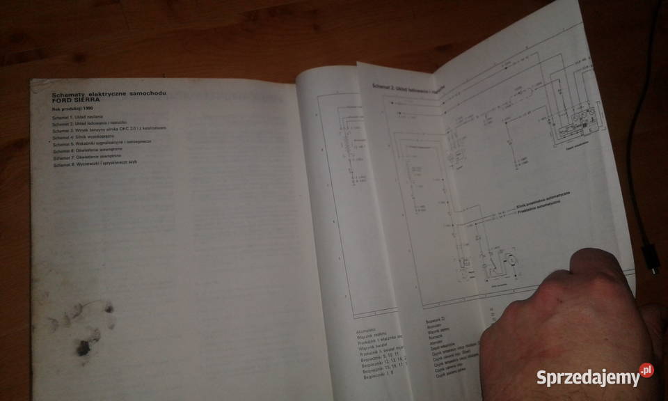 Ford Sierra Książka i schematy elektryczne