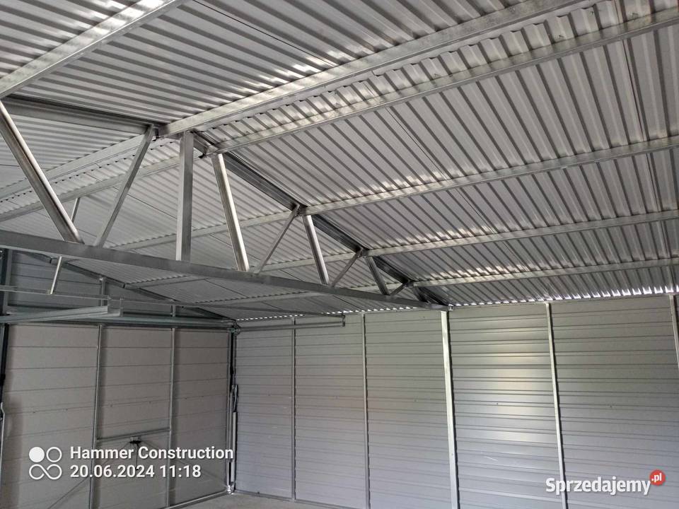 Garaż blaszany 8x6 PREMIUM WZMOCNIONY PROFILAMI Bydgoszcz