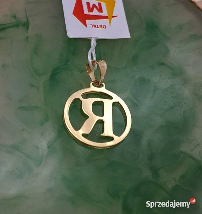 20 Wisiorek Złoty pr585 Literka R Z1194 złote wielkopolskie Poznań