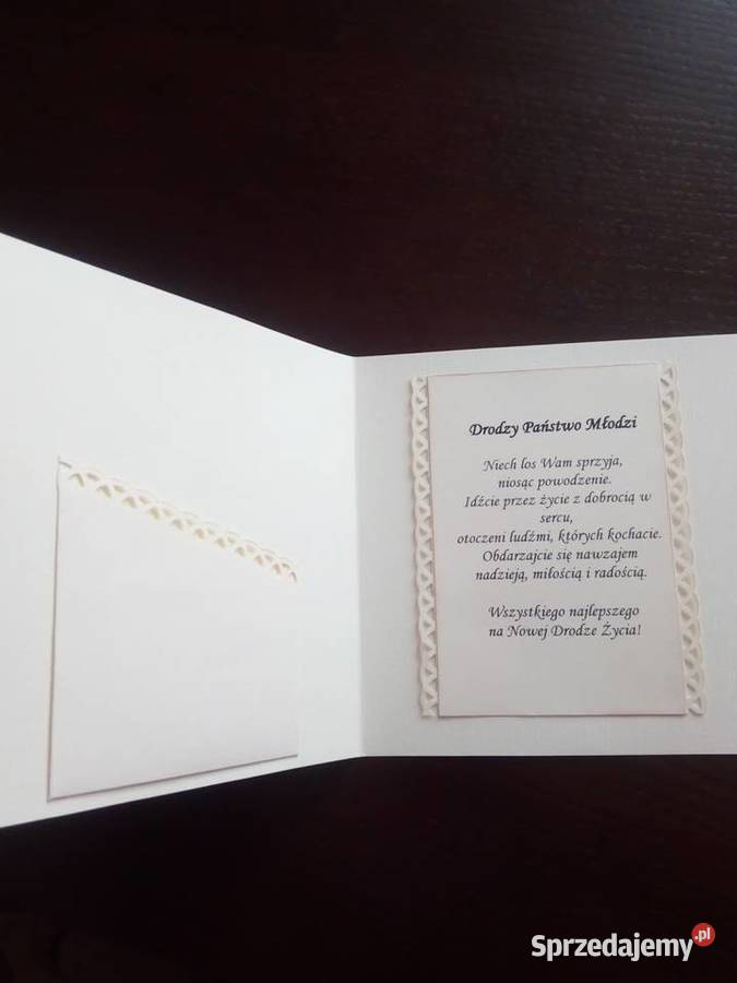 Kartka na ślub ręcznie robiona