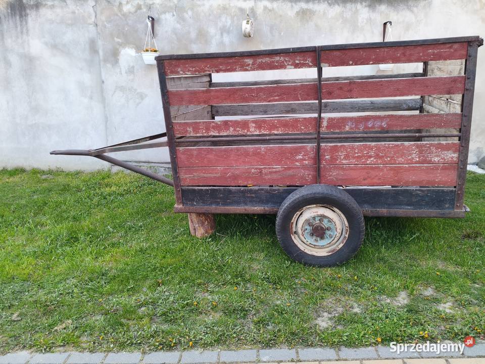Przyczepa jednoosiowa klatka do przewozu bydła Chechło