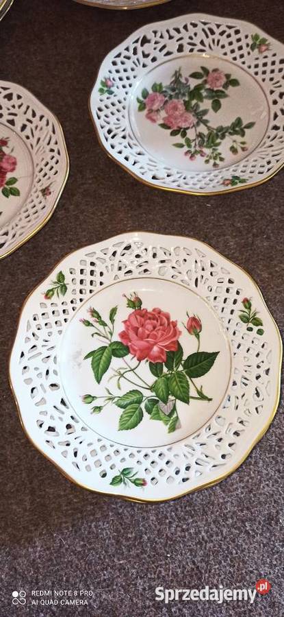 Talerzyk do powieszenia z różami Ażur Schumann pomorskie Gdańsk