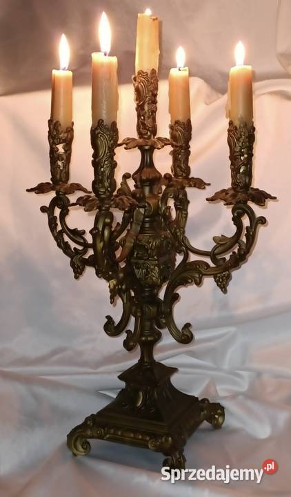Pałacowy pięcioramienny kandelabr świecznik Góra